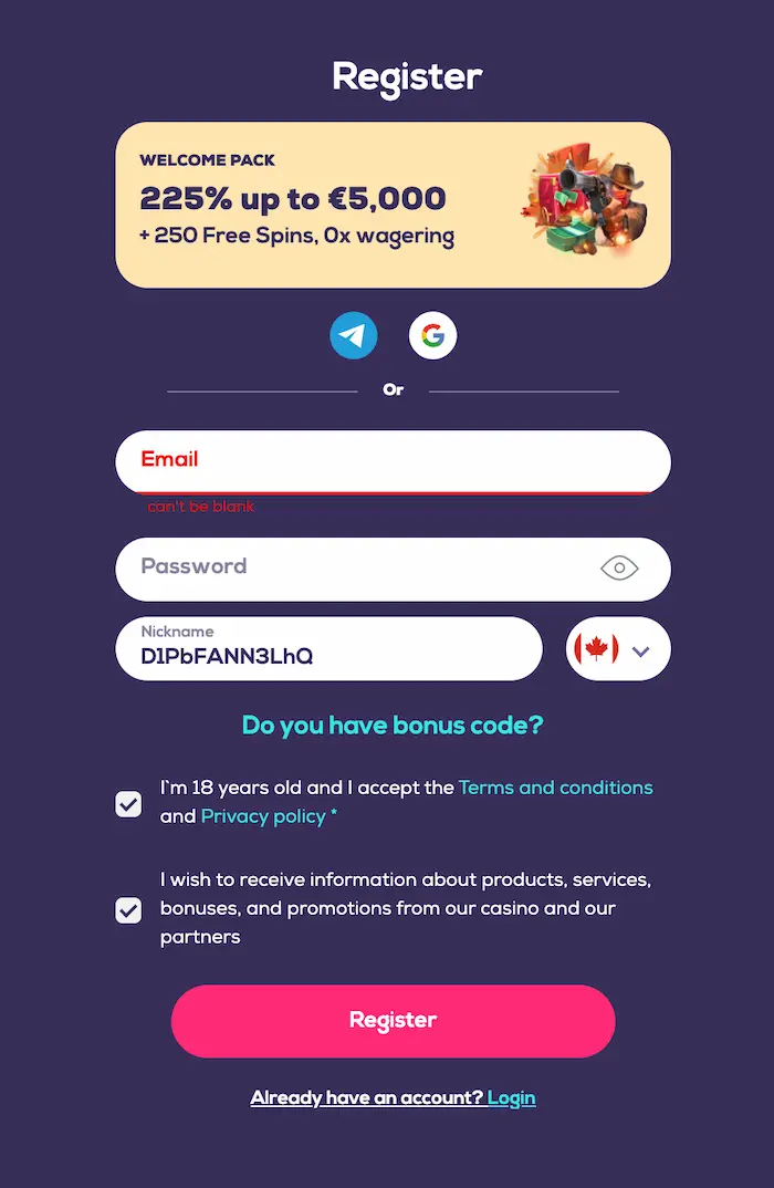 WildFortune Casino CA reg